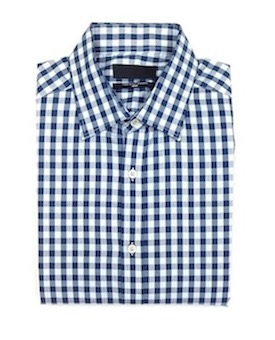 Blue White Long Sleeve Check